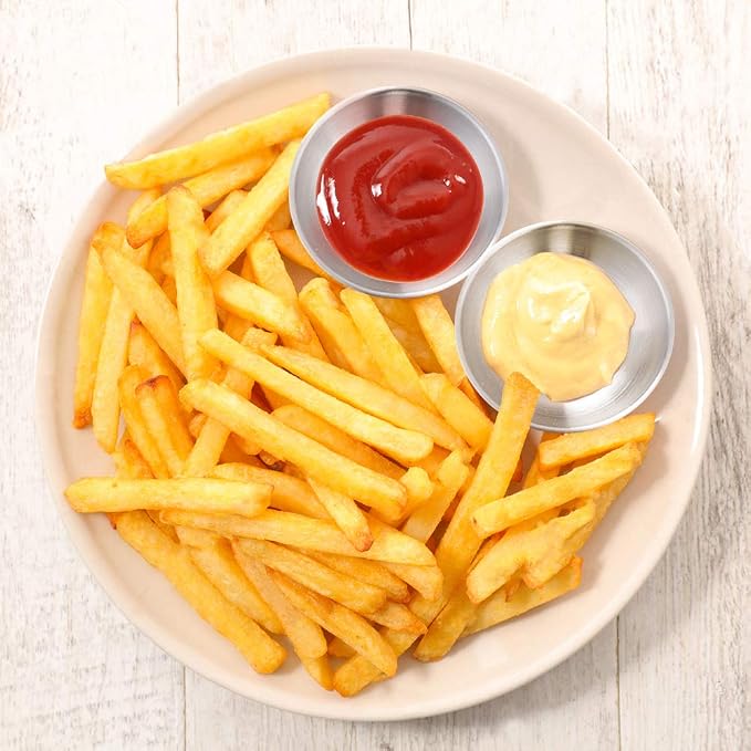 8 Pack 3.2inch Stainless Steel Sauce Dishes Mini Individual Saucers Bowl Round - Image 5