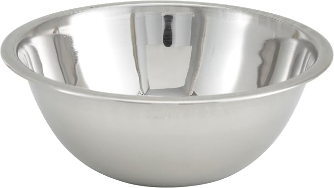 Winco 4 qt Stainless Steel Mixing Bowl | Dishwasher safe, Heavy-duty, by Fonteme