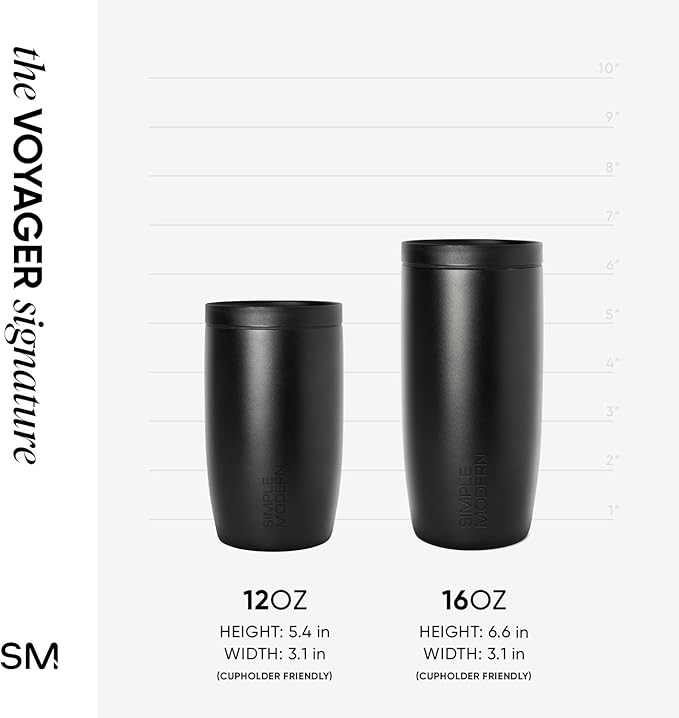 Simple Modern Insulated Travel Coffee Mug 360° Lid | 16oz | Cream | Voyager - Image 6