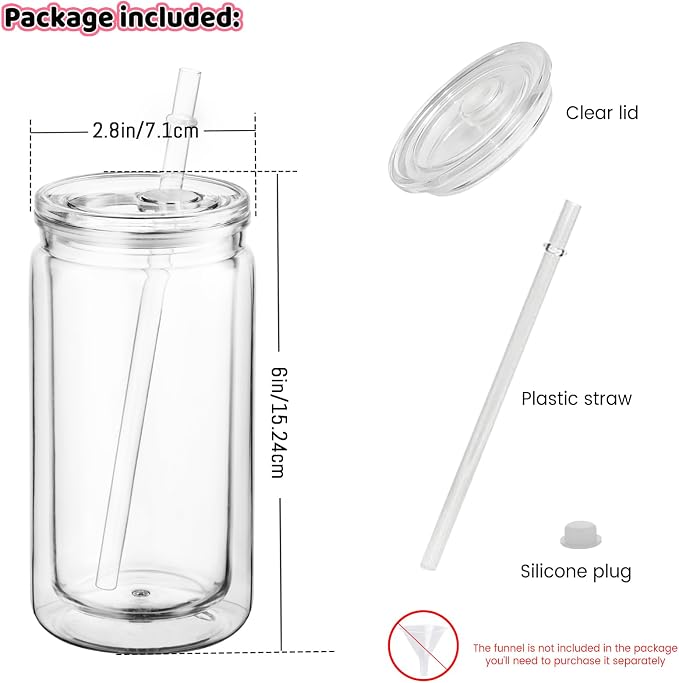 8 Pack 16oz Snow Globe Tumblers - Image 2