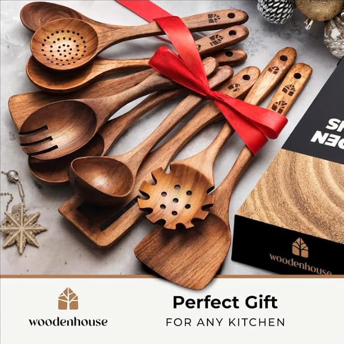 Wooden Spoons for Cooking, Heat Resistant & Food-Safe - Image 8