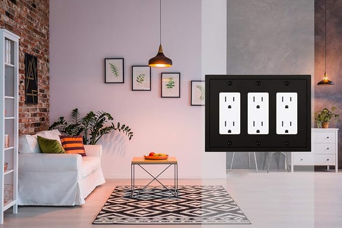 Modern Edge Decorative Wall Plate Switch Plate Outlet Cover, Durable Solid Zinc - Image 5