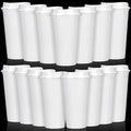 Domensi 15 Pack Reusable Plastic Coffee Cups by Domensi