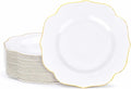bUCLA 48Pieces Gold Plastic Dessert Plates Disposable by BUCLA