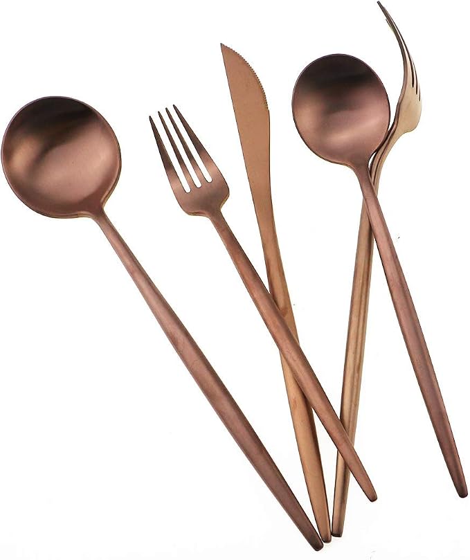 20-Piece 18/10 Stainless Steel Flatware Silverware, Luxury Dinnerware Set - Image 7