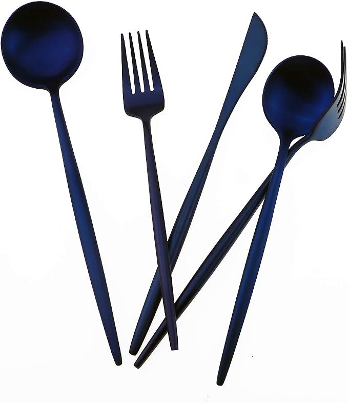 20-Piece 18/10 Stainless Steel Flatware Silverware, Luxury Dinnerware Set - Image 5