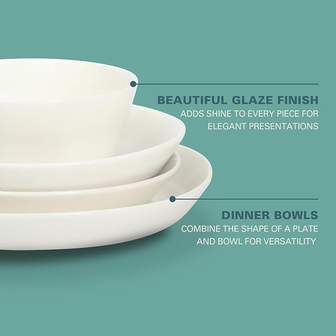 Gibson Home Summer Shades 16 Piece Plates and Bowls Dishes Service - Image 3