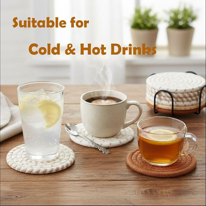8 Pack Absorbent Coasters Set for Drinks - Image 4