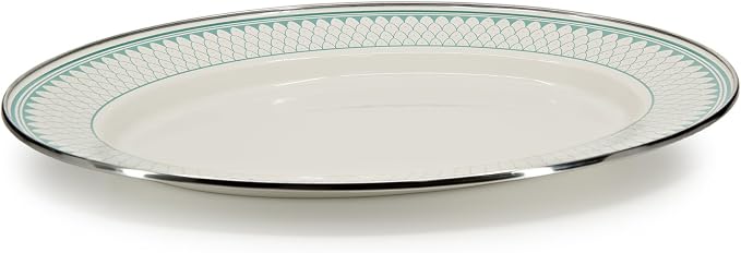 Golden Rabbit Enamelware Oval Platter, 12 x 16in, Aegean Sevilla | 12 x 16in - Image 2