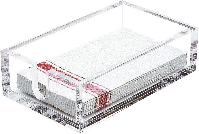Acrylic Guest Towel Napkin Holder, Fancy Flat Napkin Holders by IEEK