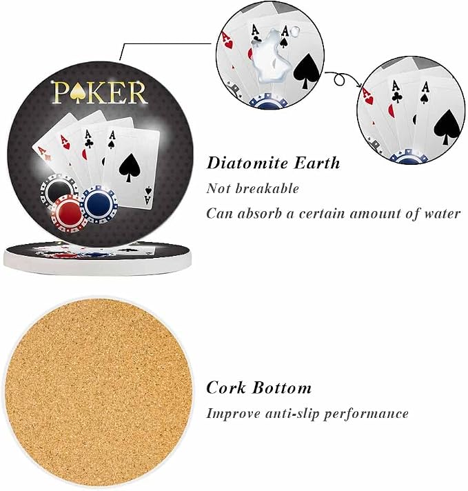 Poker Coaster Set - Image 4