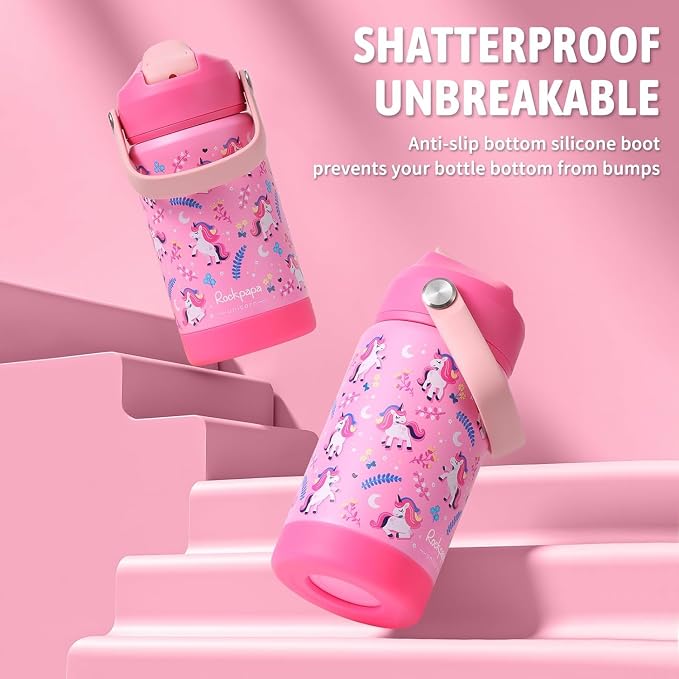 rockpapa 2 Pack Kids Insulated Water Bottle - Image 3