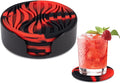 6 Pack Drink Coasters with Holder Non-Slip Rubber Coaster Silicone Cups Mat | by KEHOUXRE