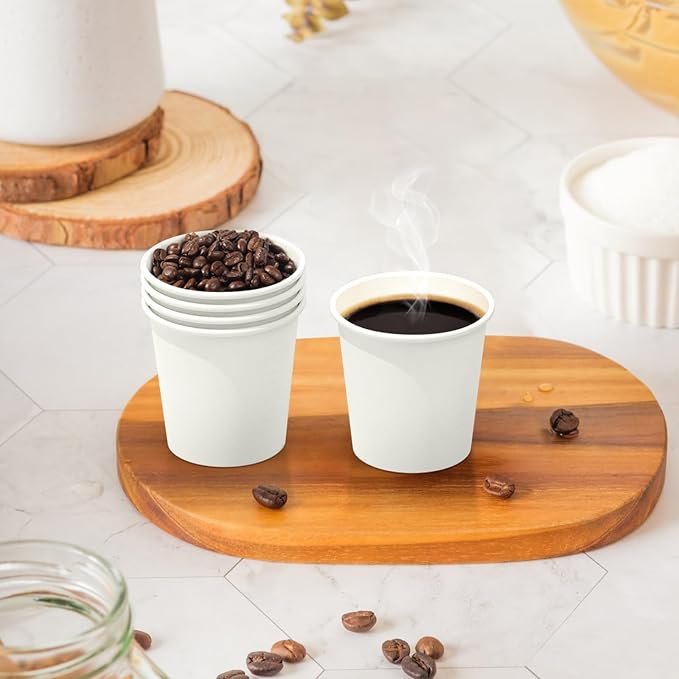 Dealusy 100 Count 4 oz Coffee Cups, Leak-Free Food Safe Paper Cups 4 oz - Image 4