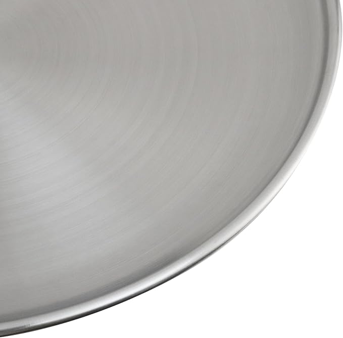 Antrader Silver Stainless Steel Tray, Metal Serving Tray, 10.3" Dia | Metal - Image 4