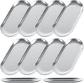 10PCS Stainless Steel Serving Tray Set Silver Platters by AKOLAFE