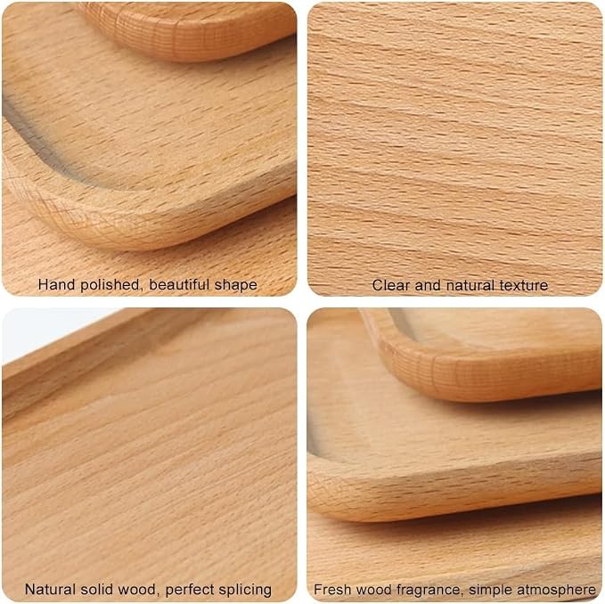 Linwnil 6 Pack 8 x 5 Inches Serving Platter Tray, Tray Cheese Plate Rectangular - Image 4