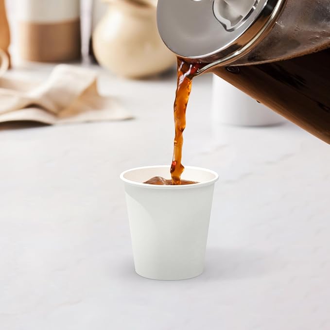 Dealusy 100 Count 6 oz Coffee Cups, Leak-Free Food Safe Paper Cups 6 oz - Image 6