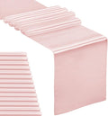 15-Pack Satin Table Runner Rose Gold 12 x 108 inches Long, Table Runners by Hahuho
