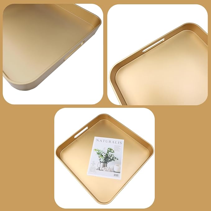 Gold Square Decorative Tray - Image 5