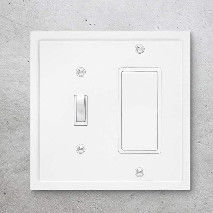 Modern Edge Decorative Wall Plate Switch Plate Outlet Cover, Durable Solid Zinc - Image 2
