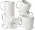 Sweese Stackable Coffee Mugs Set of 6, 16 Oz Large Porcelain Cups by Sweese