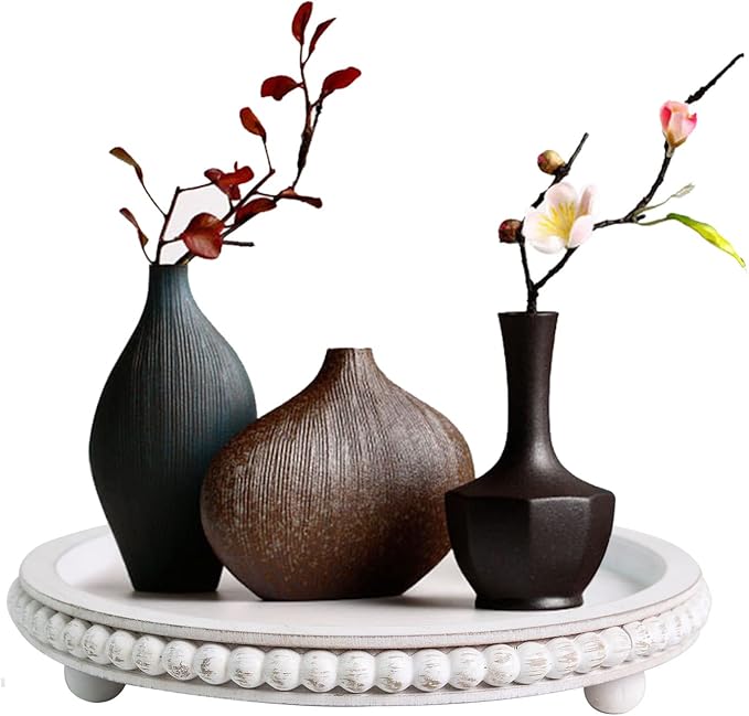 HPC Decor 12in Round Wood Tray - Image 8