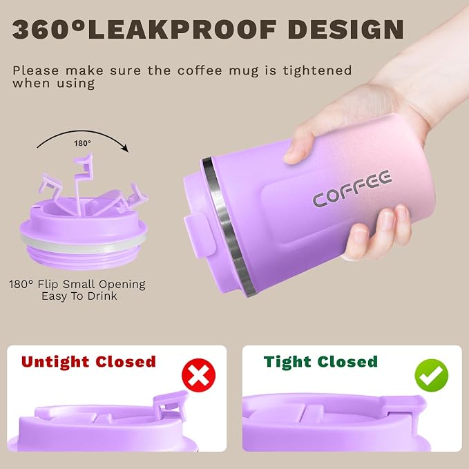 SPLMIFA Travel coffee mugs leak-proof, coffee cups - Image 5