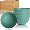 6-piece Wheat Straw Bowls sets 26oz, Alternative Plastic Bowls Reusable by WROVA
