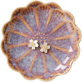 Lotus Ring Holder Dish Small Indoor Ash Tray, Ceramic Dessert Plate Trinket by JAMEND+CLXP