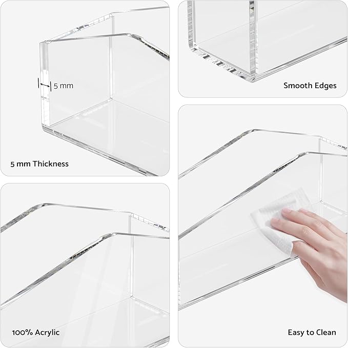 Acrylic Napkin Holder, Bathroom Vertical Guest Towel Holder 1 Pack | Waterproof - Image 4