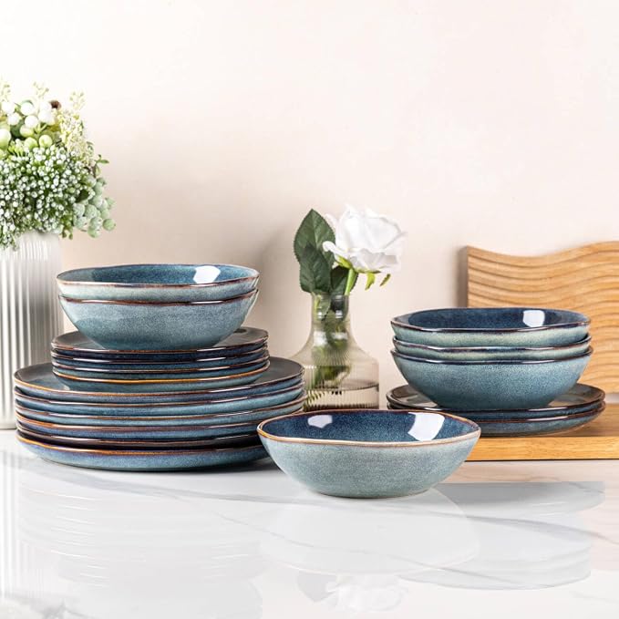 AmorArc Ceramic Dinner Plates Set of 6, 10.5 Inch Stoneware Plates Set | - Image 7