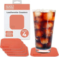 BLACK+DECKER Square Coasters Set of 4, Water-Resistant, | Coasters by Unknown