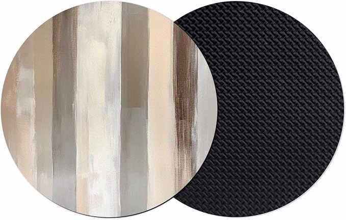 Brown Grey Coasters Set of 2, Abstract Neutral Textured Modern Minimalist by Unknown