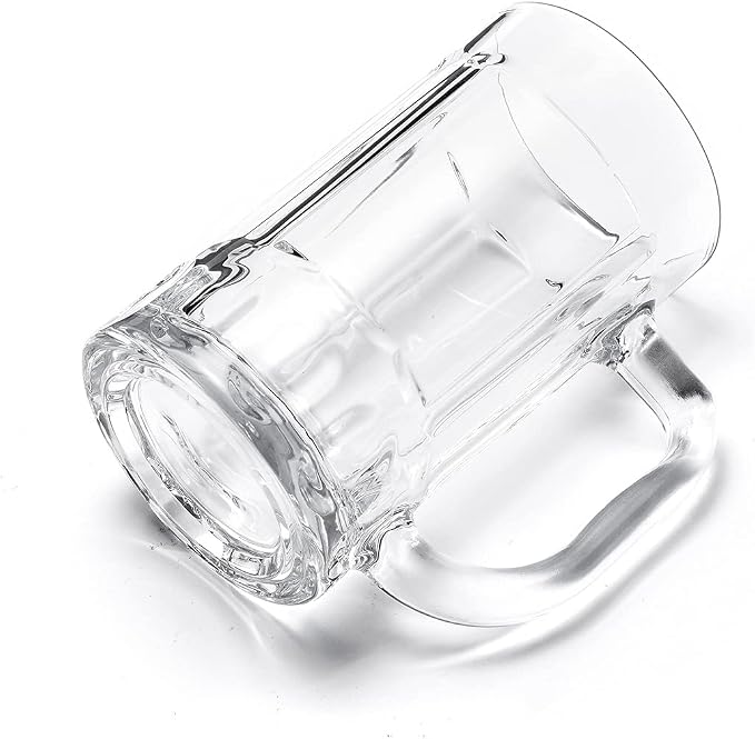 4 Pack Heavy Beer Mugs, Large Beer Glasses - Image 3