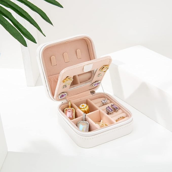 KElofoN Travel jewelry case Travel jewelry box Travel Jewelry Organizer Small - Image 6
