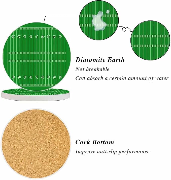 American Football Field Coasters - Image 4