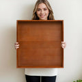 20 Inch Extra Large Square Serving Tray HeavyDuty Pine Wood Tray by SwallowLiving