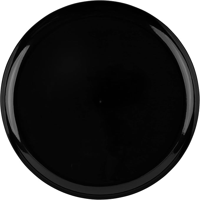 PLASTICPRO [30 Pack 8.6 Plastic Party Plates Edge Collection Black Premium - Image 3