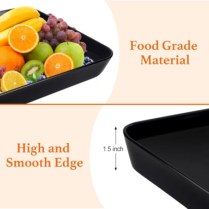 4 pcs 16" x 11" Large Serving Trays - Image 3