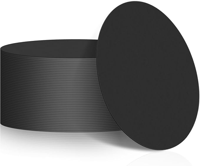 TaoBary 50 Pcs Round Cardboard Paper Coasters Bulk 1mm, 4 Inch Disposable by TaoBary