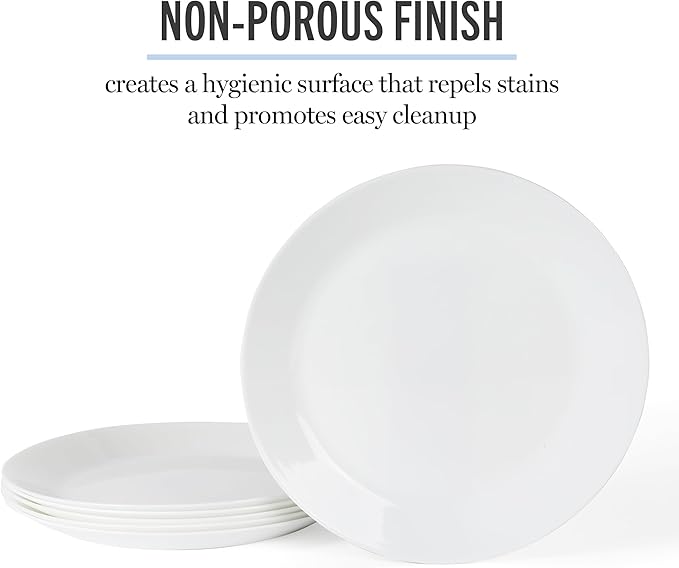 Martha Stewart Opalton Dinner Plates 6-Piece 10-Inch Plate Set – Chip and Break - Image 6