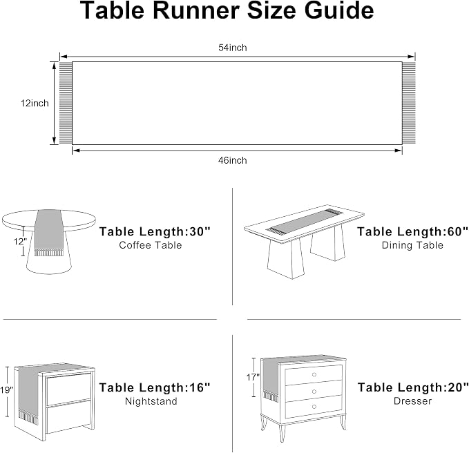 Boho Table Runner with Tassels 12x48 Inch - Image 2