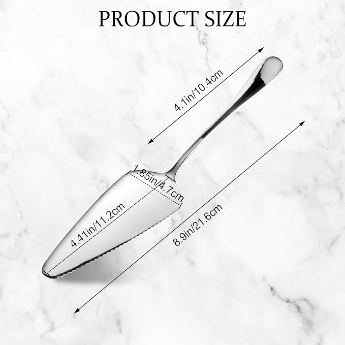 RETON 10 Pcs Stainless Steel Pie/Cake/Pizza Server Holder, Mirror Finished and - Image 2
