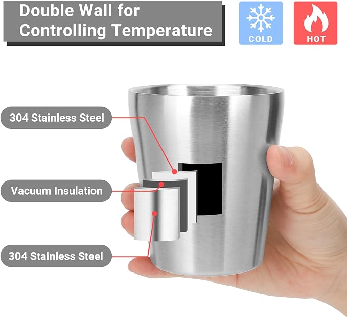 Metal Drinking Cups, 10 oz Insulated Tumbler, 12 Pack Double Wall Unbreakable - Image 3