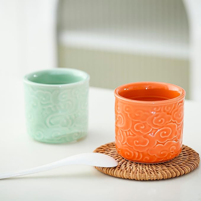 Ceramic Espresso Cups Set of 2 or 4-3oz Demitasse Cups - Image 4
