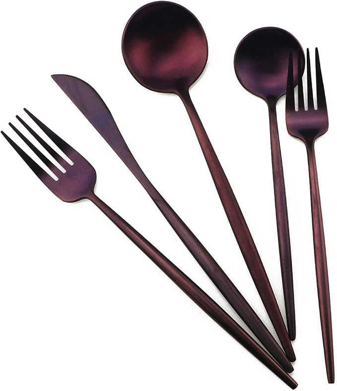 20-Piece 18/10 Stainless Steel Flatware Silverware, Luxury Dinnerware Set by Gugrida