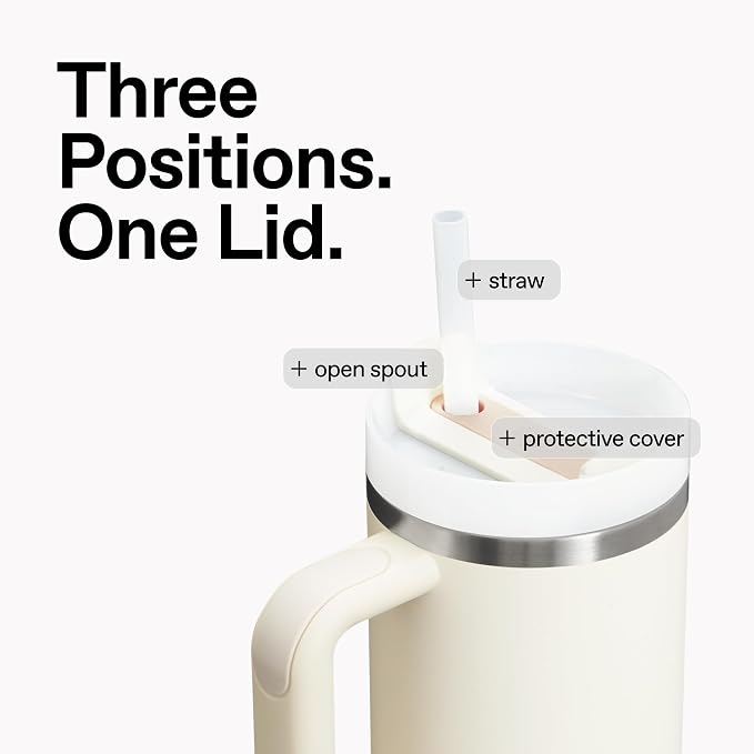 STANLEY Quencher H2.0 Flow State Tumbler, 40 oz, Lichen | Handle and Straw | - Image 9