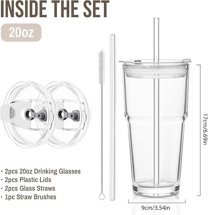 SoulTimes 20oz Clear Glass Tumbler - Image 3