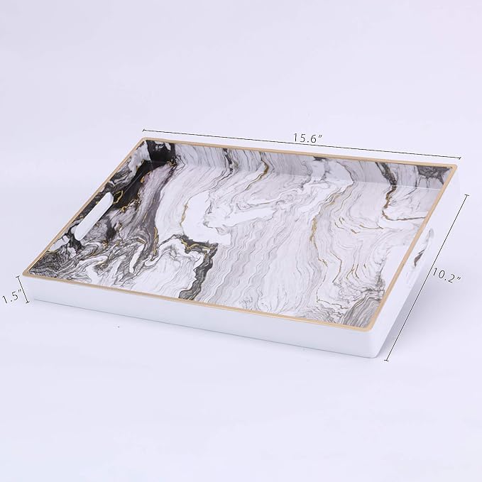 Decorative Tray, Marbling Plastic Tray - Image 5